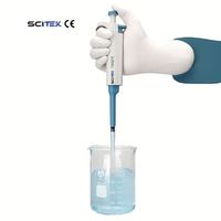 SCITEK Machine à pointe de pipette entièrement autoclavable 20 ~ 200 microlitre Laboratoire de pipettes à volume réglable