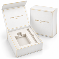 Boîte d'emballage personnalisée pour diffuseur à bâtonnets 50 ml avec couvercle magnétique, boîte cadeau de luxe en carton rigide avec insert de protection pour flacon d'arôme