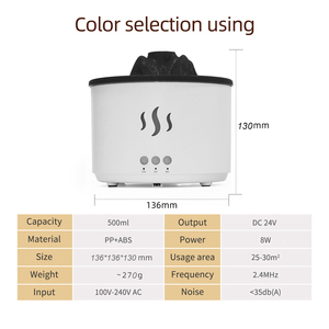 Cf bán Hot núi lửa hương thơm defuser 500ml Mini khói vòng lửa ngọn lửa Núi Lửa không khí tạo độ ẩm khuếch tán với từ xa - Product Image 5