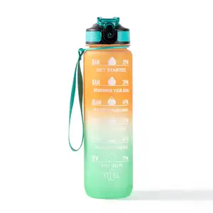Botol Air Motivasi Anak 1 Liter Cap Waktu Berubah Warna Massal Kustom untuk Sekolah