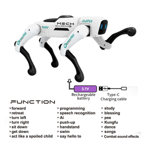 Robot electrónico inteligente para hablar y hacer gestos, juguete para perros, aprendizaje, control por aplicación RC, perro inteligente, juguete educativo AI, juguete con sensor de gestos - Product Image 3