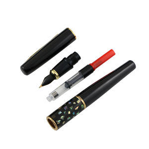 Conchiglie di metallo nero di lusso penne stilografiche pennino <span class=keywords><strong>oro</strong></span> resina epossidica Pulpen conchiglia penna <span class=keywords><strong>fontana</strong></span> - Product Image 3