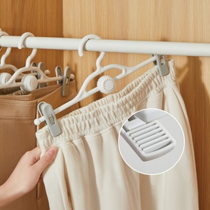 Trousers Pant <b>Hanger</b> Adjustable for Scarf Jeans Trousers Leggings Durable Dehumidifying Sachet Pants Rack - Product Image 1