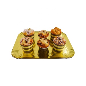 Hot Sale Disposable Golden Silver Cake Plate Set for Outdoor Weddings Dinners Parties Phnom Penh No Moulding Embossed Gold Foil - Product Image 2