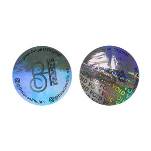 Custom Printing Metallic Foil Effect Holographic Label,Personalized Round Hologram <b>Sticker</b> For Bottle Cap And Jar - Product Image 3