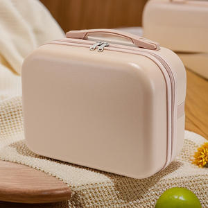 Nuevo Mini Estuche de Cosméticos de Viaje de 14 Pulgadas, Bolsa de Almacenamiento Portátil Impermeable, Cierre de Cremallera, Color Sólido Simple - Product Image 5