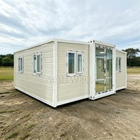 Maison modulaire de luxe portable et extensible, conteneur durable entièrement meublé pour maison de vacances, prêt à être expédié