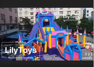 Lilytoys atacado inflar salto de crianças, inflável, casa, salto, castelo comercial, com combo de deslizamento