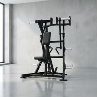 Máquina de Gimnasio Comercial de Doble Función para Entrenamiento de Fuerza, con Carga de Placas, Iso Lateral, para Pecho y Espalda