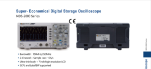 Oscilloscope numérique à mémoire économique MATRIX 250 MHz, 2 canaux, écran LCD, 240 VAC - Product Image 3