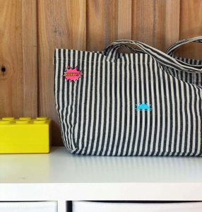 New Fashion <b>Large</b> Capacity Ladies Canvas Beach Handbag Striped Zipper Economical PC Cotton Custom Logo Daily Bag Shopping Bags - Product Image 5