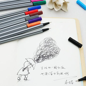 Set di 12 Pennarelli Non Tossici per Bambini, Marcatori per Disegno con Punta Fine, Colori ad Acqua per Scuola e Aula - Product Image 4
