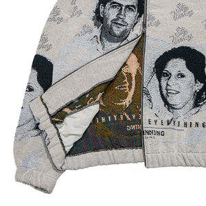 <span class=keywords><strong>Sudadera</strong></span> con Capucha y Cremallera de Diseño Familiar Personalizado, Tejido Jacquard, Otoño, ODM, Poliéster/Algodón - Product Image 3