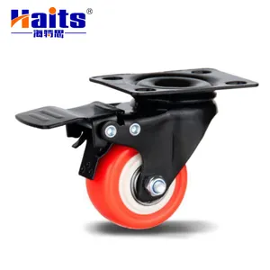 Doppel lager PVC Caster Wheel Trolley Rad stopper mit Bremse