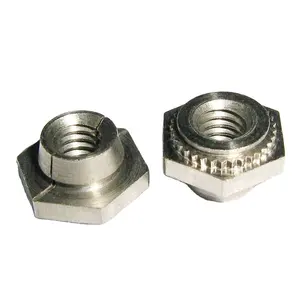 Stainless steel flare in insert hex self clinching nuts