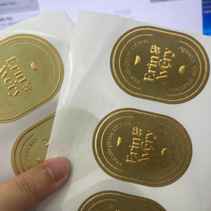Customized High Quality Special Paper Matte Sticker 3d Embossed Logo Labels Candle Perfume Stickers