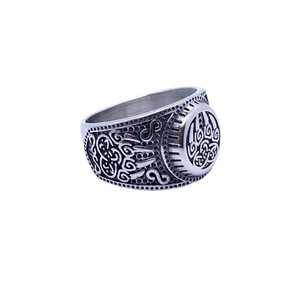 yunnique Viking Bear Paw <b>Ring</b> Men Stainless Steel Retro Silver Animal Pattern Everyday Wear Jewelry 216023 - Product Image 3
