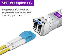 XZSNET 10GBASE-LR SFP Transceiver LC Module Fibre Monomode Lot de 2 FTTH Compatible LAN Filaire Ubiquiti Mikrotik Meraki 1 An