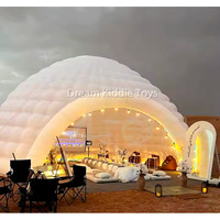 Dôme gonflable d'événement luxueux en PVC blanc pour les fêtes, comprend un souffleur et un éclairage pour les locations de parcs