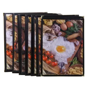Capas de menu para cozinha, recipiente transparente para receitas de restaurante, 8.5x11, pasta de menu de vinho e bebidas
