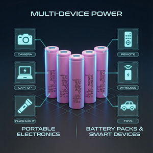 Baterai Li-<span class=keywords><strong>ion</strong></span> Silinder 3.7V ICR18650-26J <span class=keywords><strong>3.6V</strong></span> 2600mAh 2200mAh 2500mAh 3000mAh Isi Ulang 2C 18650 untuk Mainan - Product Image 3