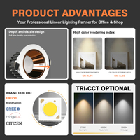 Ezed – lumière Led encastrée Anti-éblouissement en aluminium de Style moderne 10, 15, 24, 36 W