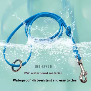 Cinturón de anillo de baño de PVC con logotipo personalizado para perros y gatos ACCESORIOS DE MESA DE ASEO sólidos con decoraciones de cinta - Product Image 5