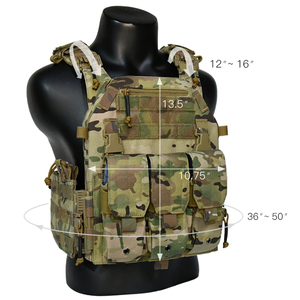 GAF 1000D Langlebiges Multicam Chaleco Tactico Nylon Tellerträger Sicherheit Molle Taktike Weste mit Taschen