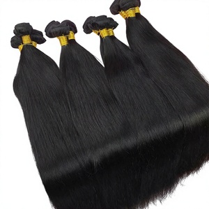 EXTENSION DE CHEVEUX HUMAINS REMY DE GRADE 12A SUPÉRIEURE DURABLE ET FACILE À ATTACHER FOURNISSEUR SANS ENCHEVEUX VIERGES À FOND ÉPAIS - Product Image 1