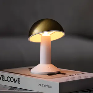 Küçük mantar masa lambası 4-Levels parlaklık şarj edilebilir LED dokunmatik sensör için minik masa lambası Bar restoran