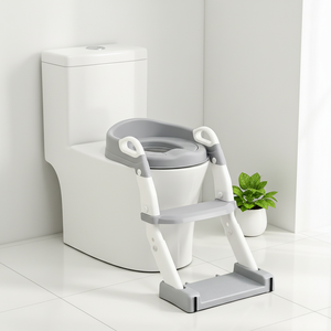 Siège <span class=keywords><strong>de</strong></span> toilette d'apprentissage <span class=keywords><strong>de</strong></span> la propreté pour bébé avec échelle pliable et marchepied amovible - Product Image 2
