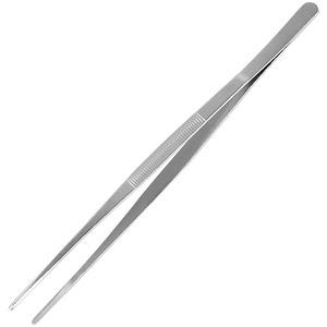 Pince de cuisine professionnelle en acier inoxydable de 12 pouces, à pointe large et dentelée, pour la cuisson - Product Image 1