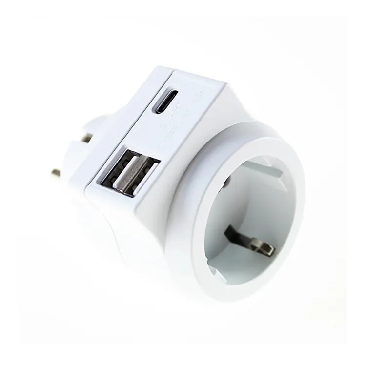 Toma de corriente eléctrica Universal USB doble profesional y tipo-c, interruptor de enchufe de seguridad para niños toma USB