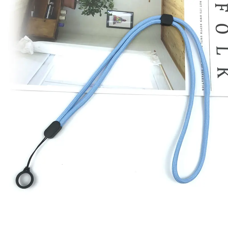 Custom Pen Holder rod cover Polyester Lanyards Adjustable Rope Neck Sublimation Rubber Ring Lanyard With Logo