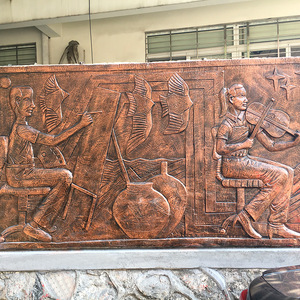 Relief mural en pierre naturelle, design chinois, finition polie, application extérieure, installation sur site - Product Image 3