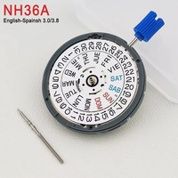 Movimientos de Reloj Mecánico Automático Seiko Original NH36A de Japón con Descuento por Cantidad, 24 Joyas, Rueda de Fecha, Movimiento NH36 de Cuerda Automática