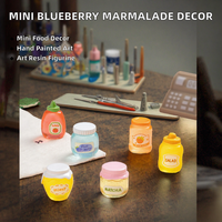 Resin Bentuk Nanas Mikro-Lanskap Selai Blueberry Jeruk Makanan Kaleng DIY Aksesoris Gantung Dekoratif Mini Desktop