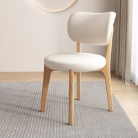 Chaises de salle à manger modernes et contemporaines, revêtement en similicuir, structure en bois massif, dossier ergonomique, meubles de salle à manger durables pour la maison