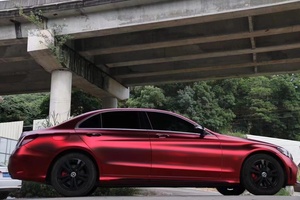 ฟิล์มไวนิลหุ้มรถยนต์สีแดงแบบด้าน PVC/PET สำหรับเปลี่ยนสีรถยนต์ด้วยตัวเอง ไม่มีฟองอากาศ ใช้ได้ทั้งภายในและภายนอก - Product Image 4