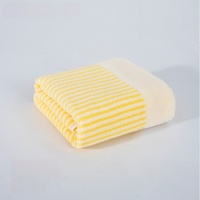Serviette de bain en coton rayée 72*140cm, douce et agréable pour la peau, en tissu éponge, très absorbante, pour la salle de bain et la maison (vente en gros)