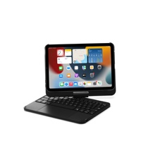 Casing Keyboard Aluminium Alloy F83 ATS All-in-one 360 Derajat Putar untuk iPad Mini 6 dengan Touchpad Nirkabel 2.4Ghz dan Lampu Latar RGB Pelangi