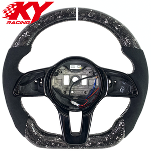 Volante deportivo personalizado de fibra de carbono forjada blanca y cuero para Mercedes Benz C E G CLE GLC GLE350 W204 W205 W213 W218 - Product Image 1