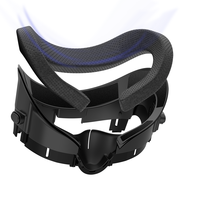 Pour Quest 3 Interface faciale 6-en-1 Set Masque en cuir PU léger Coussin en soie de glace Large vue Lunettes-Support réglable convivial