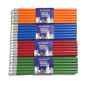 Customize Brand Available Round Shape Smooth Oil Painting Green Color Barrel HB Wood Pencils <b>Office</b> Supplies - Product Image 4