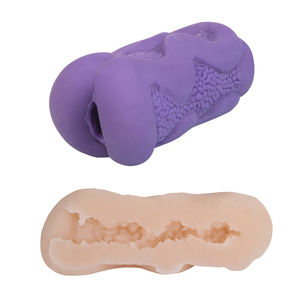 Riutilizzabile maschio masturbatore Cup pene giocattoli sessuali maschili Vagina testurizzato <span class=keywords><strong>Tunnel</strong></span> Pussy TPE viola figa per Sex Toy - Product Image 4