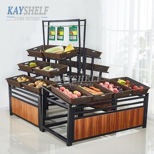 Étagère de courses multifonctionnelle, en plastique pour fruits et légumes, présentoir de supermarché <span class=keywords><strong>à</strong></span> <span class=keywords><strong>vendre</strong></span> - Product Image 6
