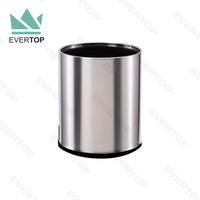 RD-01 10L à toit ouvert moderne en acier inoxydable poubelle maison chambre poubelle maison chambre poubelles pour chambre d'hôtel poubelles