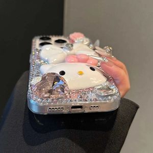Cao cấp Rhinestone Bow Hello/Kitty trường hợp bảo vệ, thích hợp cho iPhone 15 14 13 12 11, với chức năng bảo vệ đầy đủ sang trọng - Product Image 5