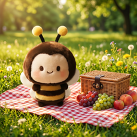 Peluche abeille personnalisée certifiée CE CPC, OEM ODM, avec logo personnalisé, faible MOQ