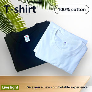 Camiseta de Verano de Algodón de 180g al por Mayor, Cuello Redondo, Secado Rápido, Estilo Casual y Formal, con Estampado Digital, Camiseta Lisa - Product Image 2